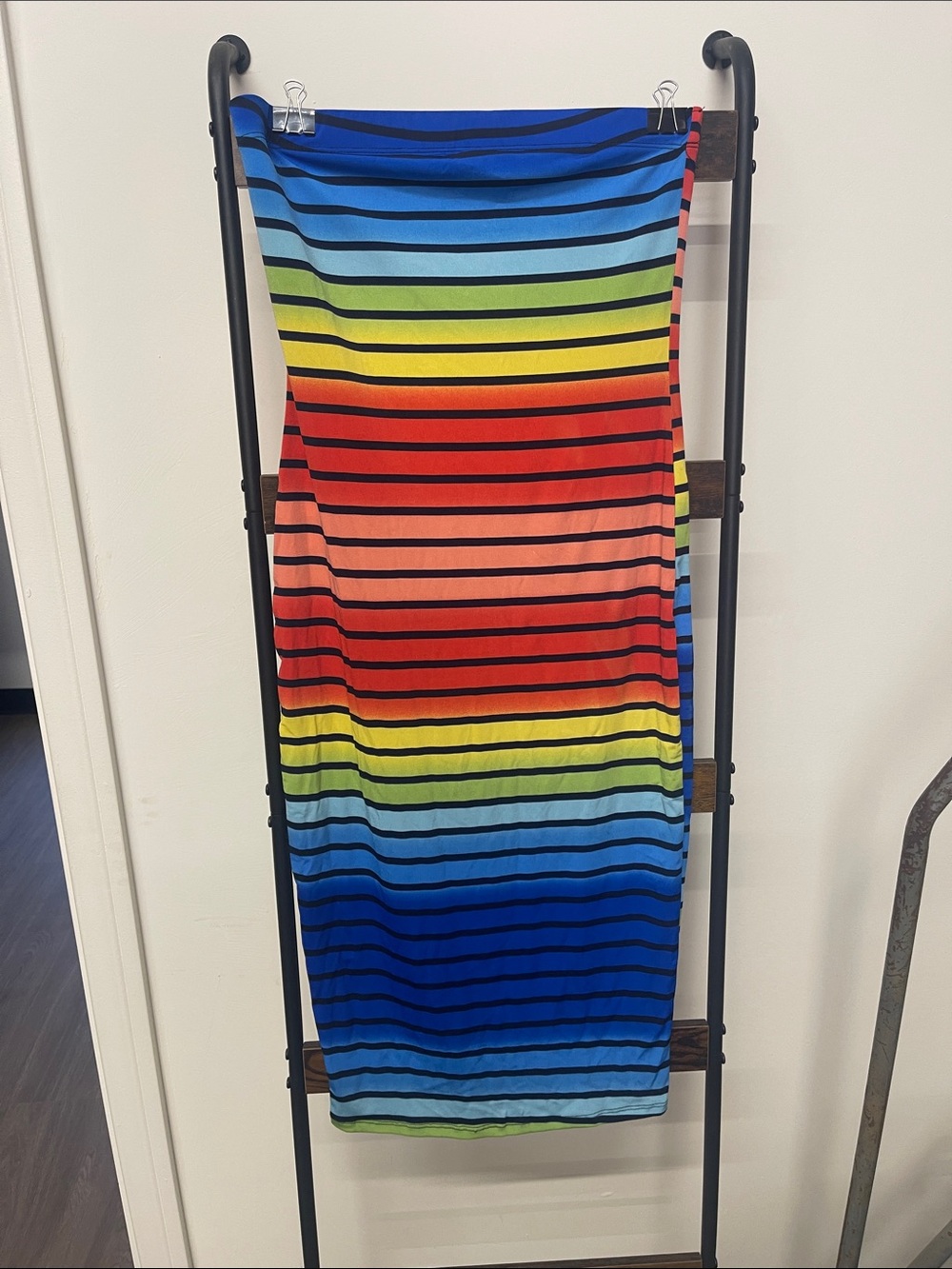 Multicolor Striped sleeveless dress - Rainbow Gradient